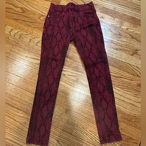 Express maroon and black patterned pants